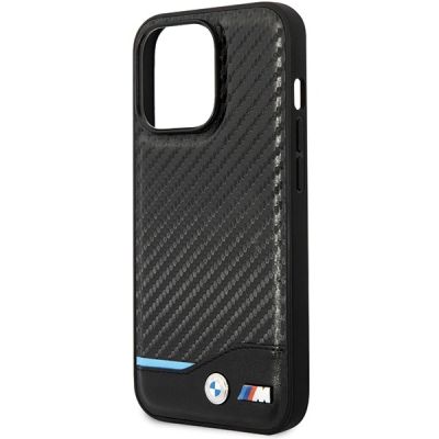 6. BMW Leder-Carbon-Hülle für iPhone 13 Pro Max – Schwarz