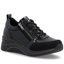 Schwarze Damen-Keilsneaker Remonte Rieker D0T22-03