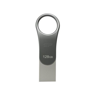 4. Pendrive Silicon Power Mobile C80 128GB Dual USB 3.1/Type-C Silber (SP128GBUC3C80V1S)