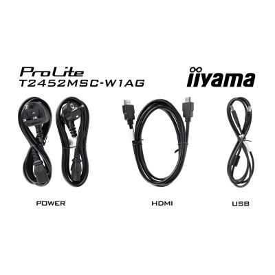 iiyama ProLite T2452MSC-W1AG Computermonitor 60,5 cm (23,8") 1920 x 1080 px Full HD LED-Touchscreen Weiß