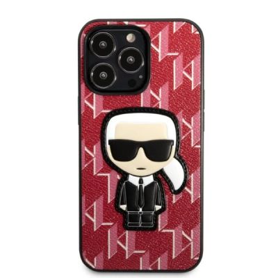 3. Karl Lagerfeld KLHCP13XPMNIKPI iPhone 13 Pro Max 6.7" Hardcase Rot/Rot Monogram Ikonik Patch
