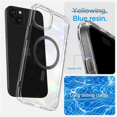 3. Spigen Ultra Hybrid MagSafe Hülle für iPhone 15 Plus – Carbon