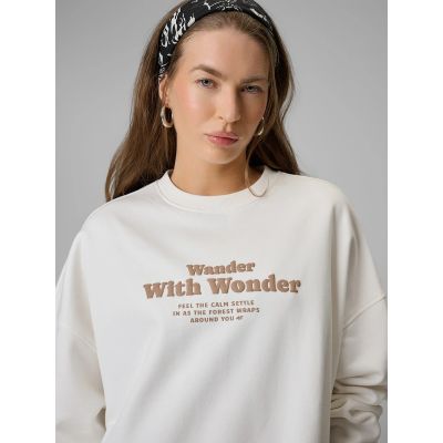 5. Oversize-Sweatshirt für Damen ohne Kapuze 4F 4FRSS26TSWSF2993-11S