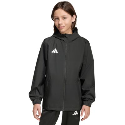 12. adidas Entrada 26 Allwetter-Kinderjacke Schwarz JZ9104