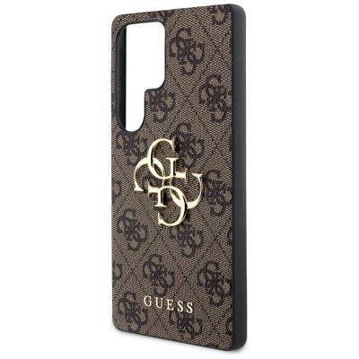 6. Guess Big 4G Logo Classic Logo Hülle für Samsung Galaxy S25 Ultra braun