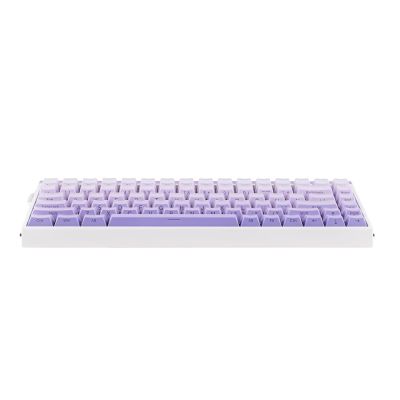 13. HERO84 HE Tastatur mit Dichtung, Weiß+Lila+Farbverlauf+HELL JadeKing Schalter RGB AULA