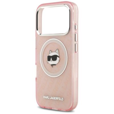 6. Karl Lagerfeld IML Choupette Head Logo MagSafe Case für iPhone 17 Pro Max – Pink