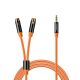 Orico AXRF Audiokabel, 3,5-mm-Klinkenstecker auf 2x Cinch-Buchse, 3 m – orange