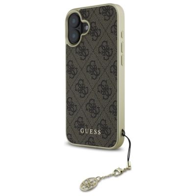 2. Guess 4G Charms Collection Hülle für iPhone 16 – braun
