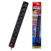 Acar S8 Steckdosenleiste (1,5 m; schwarz)