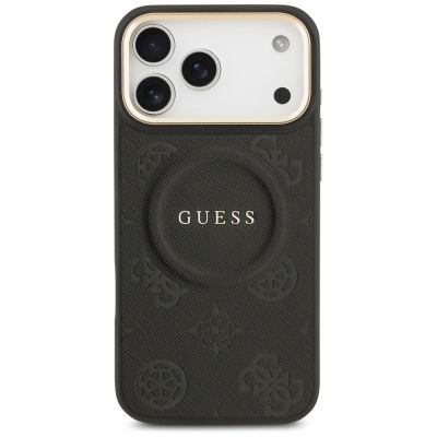 3. Guess Peony Hot Stamp MagSafe Case für iPhone 17 Pro Max - Schwarz