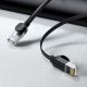 8. Baseus High Speed ​​flaches Ethernet CAT6 RJ45 Netzwerkkabel 1 m – schwarz