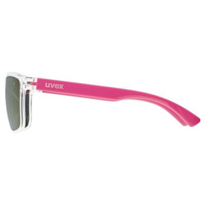 3. Uvex Rookie Multisportbrille, durchsichtig, für Jungen und Mädchen, Vollrand, rosa, transparent