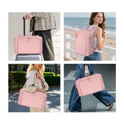8. Tech-Protect Defender S50 Rucksack für Ryanair & Wizzar, 20 l Laptop, Pink