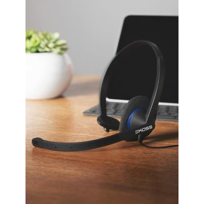 4. Koss CS200i Kabelgebundenes Headset mit Kopfbügel, Büro/Callcenter, Schwarz