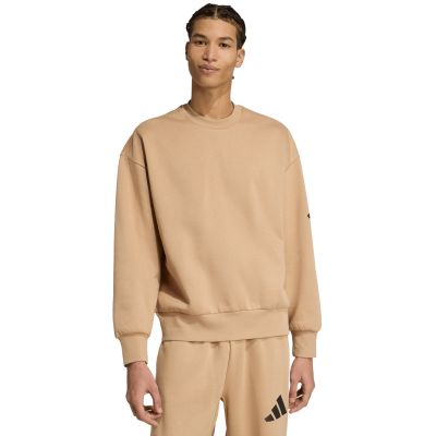 7. Herren adidas Essentials Loose Fit 3 Bar Logo Beige Sweatshirt JX5668