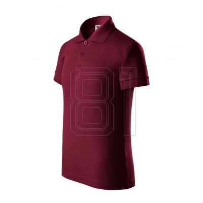 Kinder-Piqué-Poloshirt (Granat)