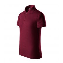 Kinder-Piqué-Poloshirt (Granat)