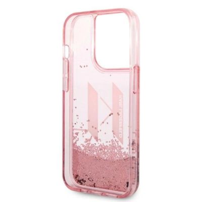7. Karl Lagerfeld KLHCP14XLBKLCP iPhone 14 Pro Max 6.7" pink / rosa Hardcase Liquid Glitter Big KL