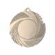 Silberfarbene Universalmedaille mit Platz für ein 25-mm-Emblem – Stahlmedaille