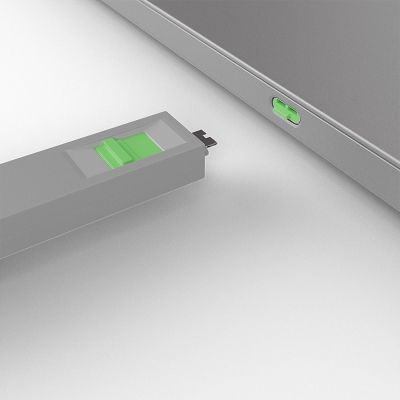 5. Lindy 40426 Port Blocker Port Blocker + USB Typ-C Dongle Grün 5 Stück.