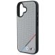 6. BMW M Perforierte Tricolor Line MagSafe Hülle für iPhone 16 - Grau