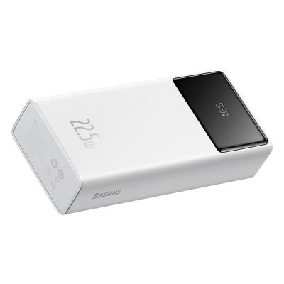 3. Baseus EnerFill FP41 30000mAh 22.5W Powerbank mit Baseus Simple USB-A - USB-C 3A 30cm Kabel - Weiß