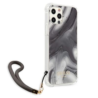 4. Guess Marble Collection iPhone 12 / iPhone 12 Pro Hülle - Grau