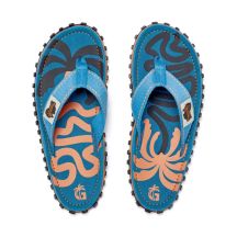 Gumbies Unisex-Flip-Flops ISLANDER FLIP-FLOP BLUE PALMETTO