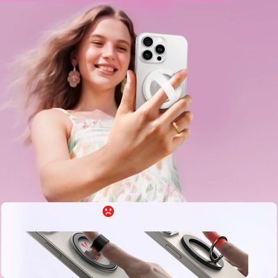 4. Joyroom JR-ZS500 Magnetring, kompatibel mit MagSafe-Halterung – Weiß