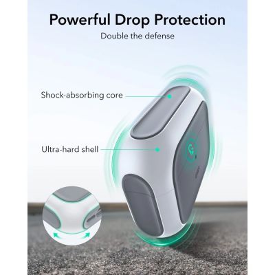 5. ESR Orbit HaloLock MagSafe Hülle für AirPods Pro 3 – Weiß