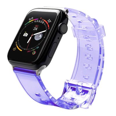 Silikonarmband Armband Armband Armband Light für Apple Watch 38 / 40 mm - Lila
