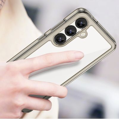 3. Outer Space Case für Samsung Galaxy S25 Edge Flexibler Rahmen Cover - Durchscheinend, Schwarz