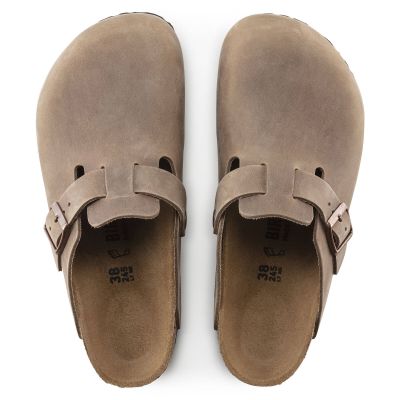8. Birkenstock Boston Flip-Flops aus geöltem Leder in Tabacco Brown, schmal geschnitten, für Damen/Herren (0960813)