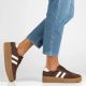 8. Damen-Plateauschuhe aus braunem Leder und Wildleder, Modell Filippo DP6776