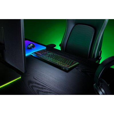 4. Razer BlackWidow V4 Low-Profile HyperSpeed Tastatur (Grüne Schalter) - US-Layout