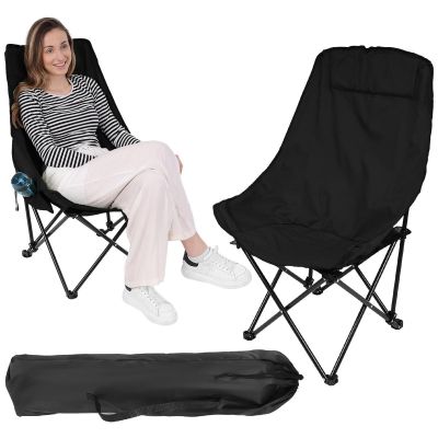 Klappbarer Campingstuhl 46 x 46 x 90 cm, schwarz