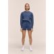 5. CASALL Damen-Sweatshirt mit Rundhalsausschnitt in Pfirsichfarbe, Marineblau