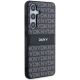 3. DKNY Leder Mono Stripe & Metal Logo Hülle für Samsung Galaxy S24 – Schwarz