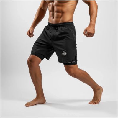 4. DBX Bushido Schwarze MMA-Shorts mit Leggings