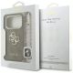 9. Guess 4G Strap 4G Classic Logo Metal Trims Hülle für iPhone 18 Pro / 17 Pro – braun