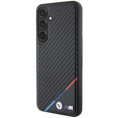 2. BMW Carbon Tricolor Line MagSafe Hülle für Samsung Galaxy S24+ - Schwarz
