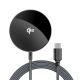 Acefast E24 Qi2 15W magnetisches induktives Ladegerät mit 1,2m USB-C-Kabel - Schwarz
