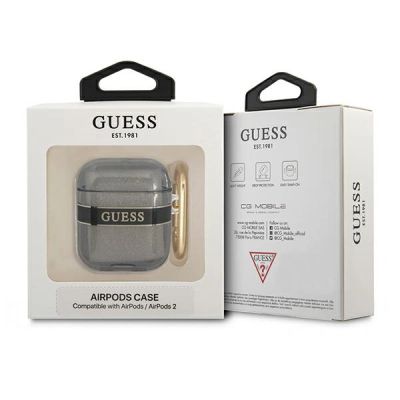 4. Guess GUA2HHTSK AirPods Cover schwarz/schwarz Strap Collection