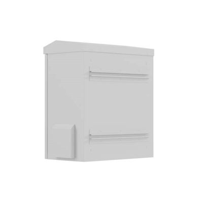 3. Wandregalschrank 10" HERMETISCH IP55 WAND-/STANGENMONTAGE 340X250X500 GRAU LANBERG (MONTIERT)