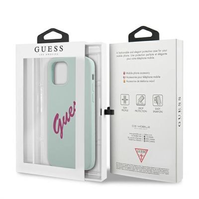 8. Guess, GUHCP12LLSVSBF iPhone 12 Pro Max 6,7" blau fuchsia/blau fuschia Hardcase Silikon Vintage