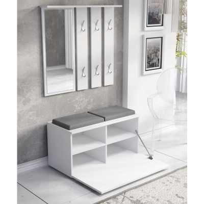 4. OPAL KLEIDERSCHRANK WEISSES SET
