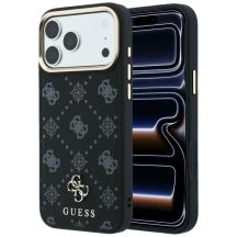 Guess Peony 4G MagSafe Hülle mit kleinem Logo für iPhone 17 Pro / 18 Pro – Schwarz
