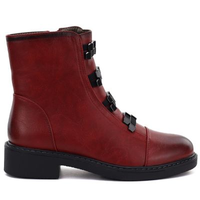2. Damen-Winterstiefeletten in Blockrot, M.Daszyński SA252-16 SA252-1