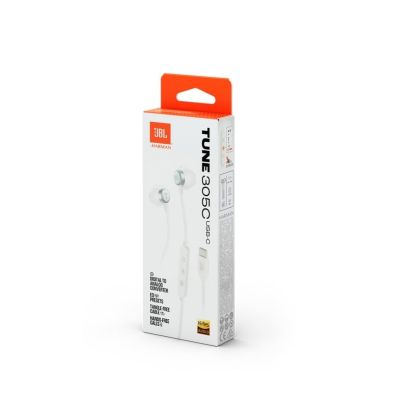 6. JBL Tune 305C In-Ear-Kopfhörer, Weiß